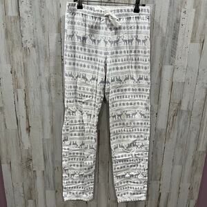 Gap Body Reindeer Flannel 100% Cotton Sleep Pants Womens XS Lounge Cozy Holiday